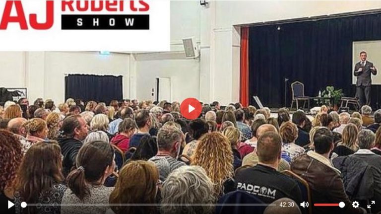 AJ Roberts speaking with Jackie White