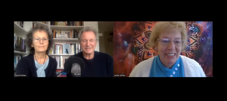 Dawn Lester & David Parker speaking with Jackie White